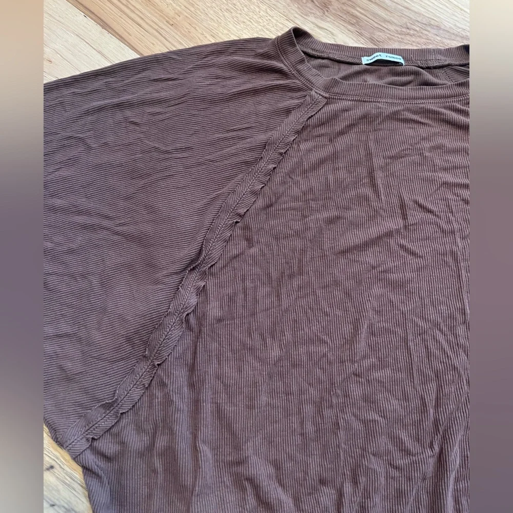 Sweet Romeo Brown Ribbed Long Sleeve - Size M - Picture 3 of 7